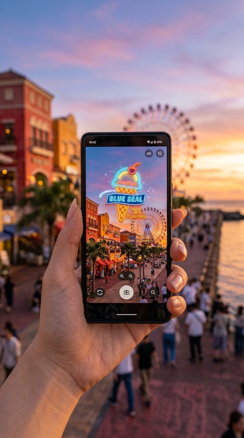 アメリカンビレッジでAR体験