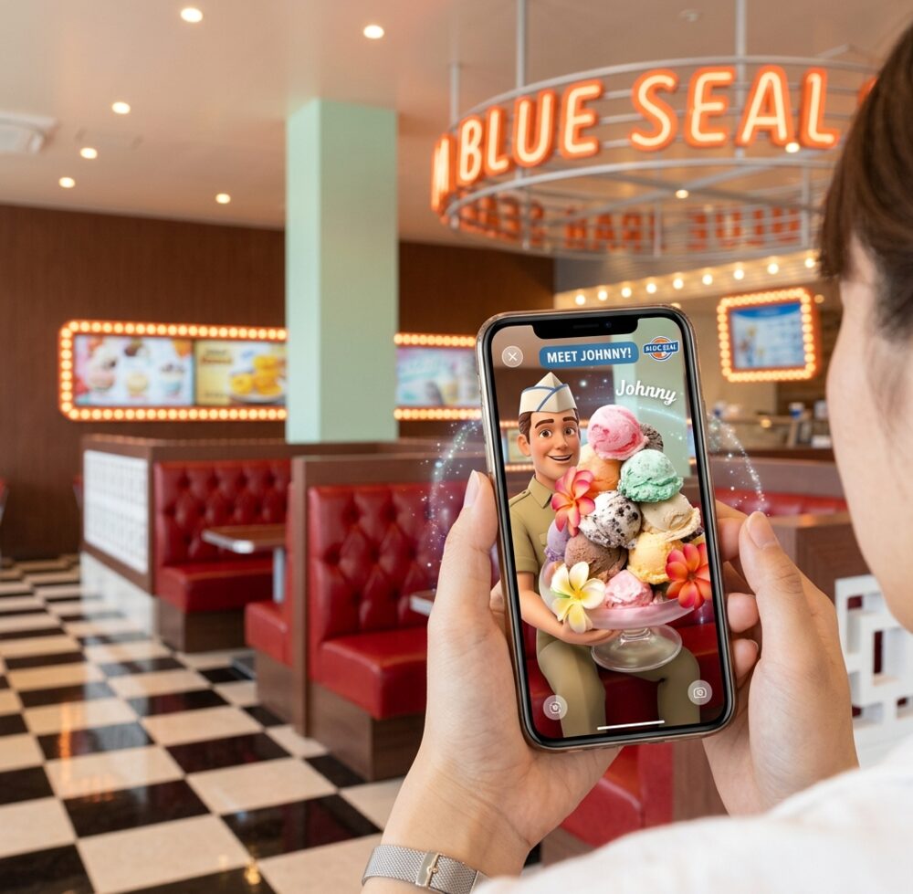 店内ジョニーとAR撮影