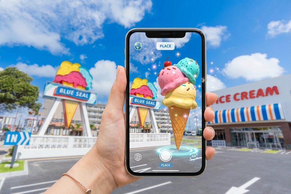 牧港本店でAR体験